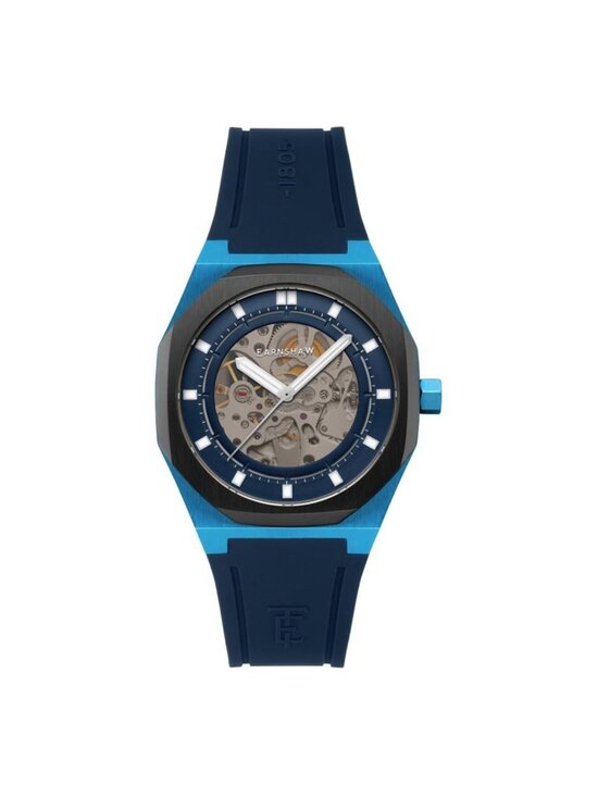 NWT Thomas Earnshaw Drake Automatic Blue Dial Men\'s Watch